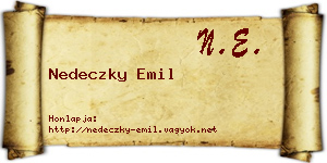 Nedeczky Emil névjegykártya