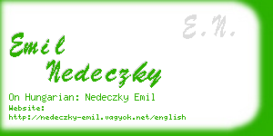 emil nedeczky business card